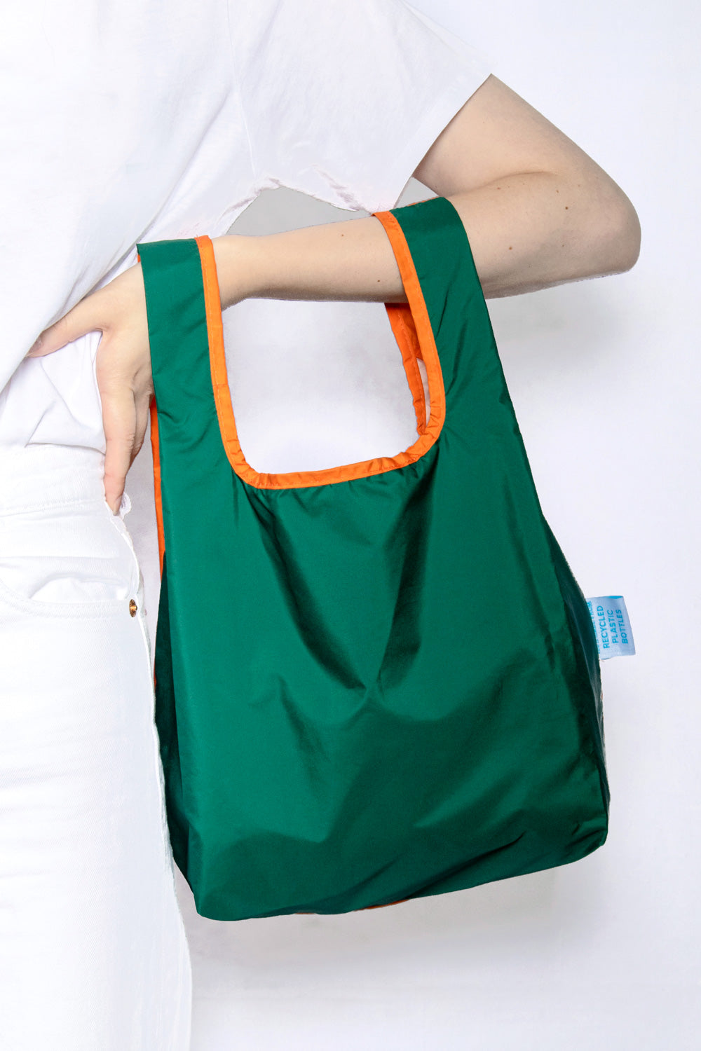 Orange & Green Mini - 100% recycled reusable bag by Kind Bag in Happy Zero  Waste