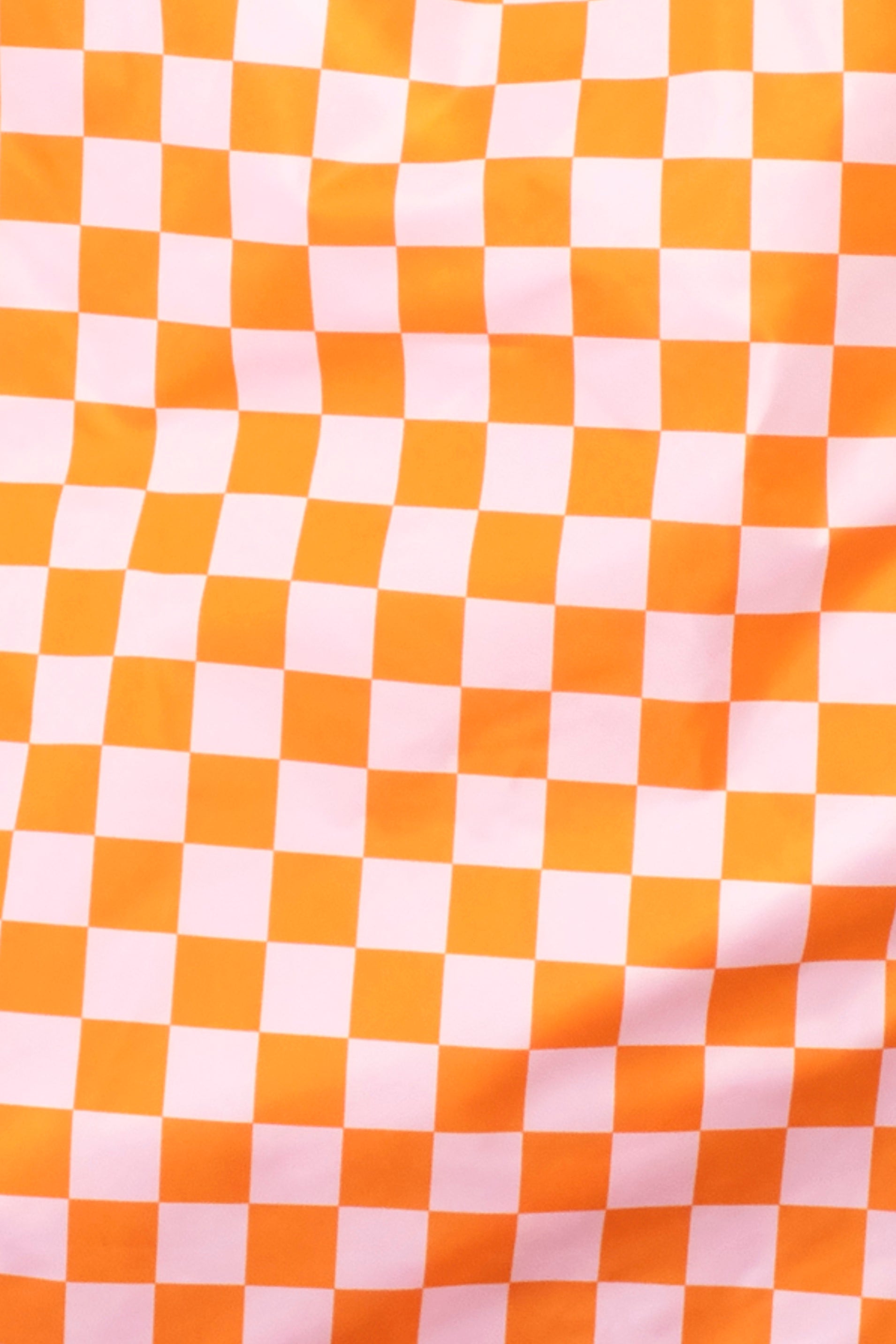 Medium Reusable Bag | Checkerboard | Pink & Orange