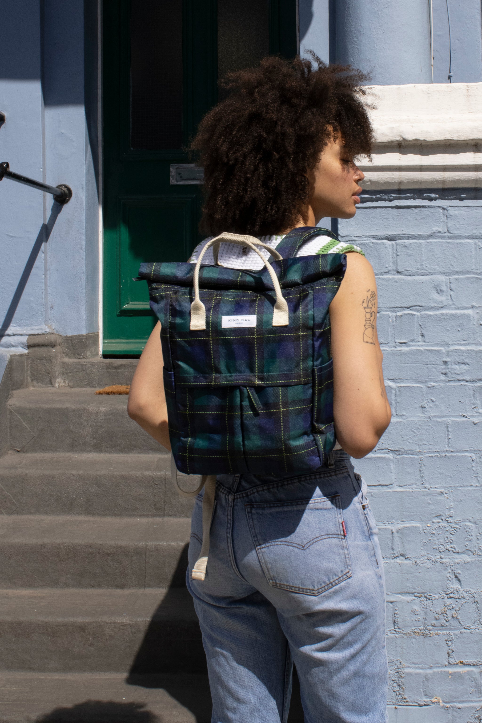 Plaid bookbag best sale